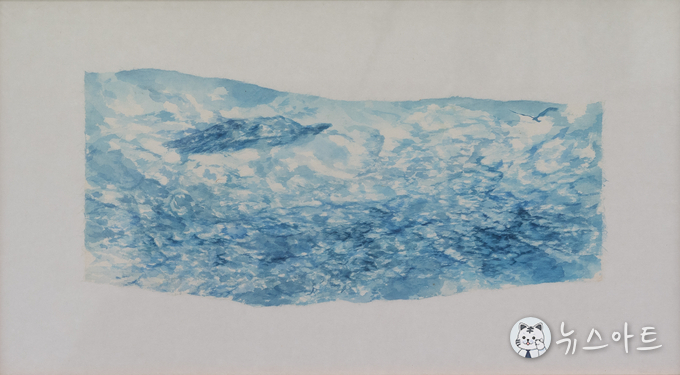 무제, 한지에 수채, 65×30㎝. 사진 박치치.