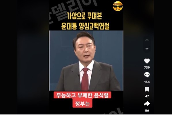 영상 캡처 화면. 