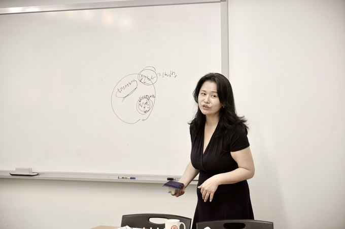 웹툰노조 하신아 위원장 (사진: 황경하)