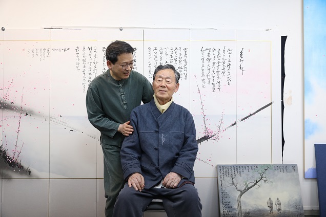 ‘고요, 신화의 속살같은’ 한승원·정해영 시화전 개최